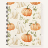 Niedlich Halloween Pumpkin Ghost Notizblock (Vorderseite)