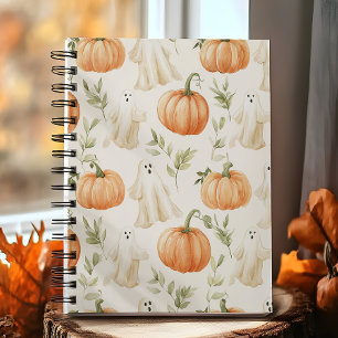 Niedlich Halloween Pumpkin Ghost Notizblock
