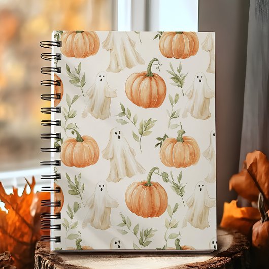Niedlich Halloween Pumpkin Ghost Notizblock