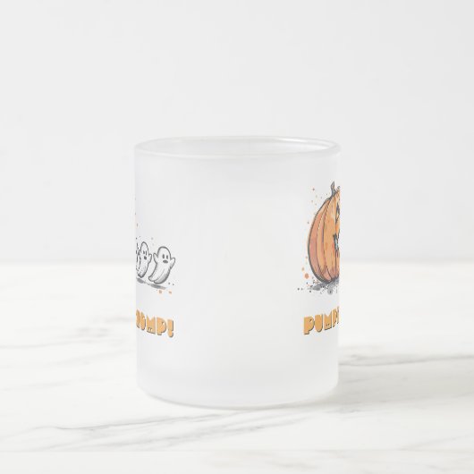 Niedlich Halloween Pumpkin Mattglastasse (Mittel)