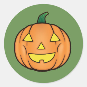 Niedlich Halloween Pumpkin Runder Aufkleber