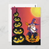Niedlich Halloween Pumpkin Santa Postkarte (Vorne/Hinten)