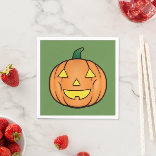 Niedlich Halloween Pumpkin Serviette (Beispiel)