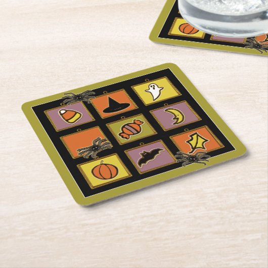 Niedlich Halloween Rechteckiger Pappuntersetzer (angewinkelt)