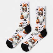 Niedlich Halloween Sassy Ghost Socken (Linkes Detail)