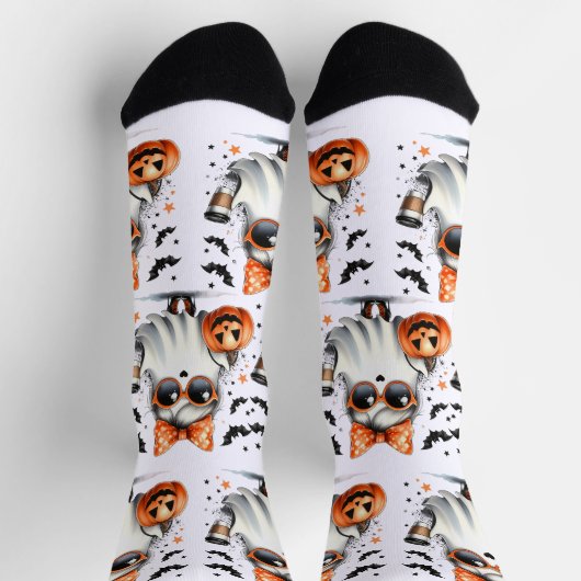Niedlich Halloween Sassy Ghost Socken (Oben)