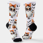 Niedlich Halloween Sassy Ghost Socken (Gewinkelt)