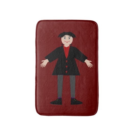 Niedlich Halloween Vampire Badematte (Vorderseite Vertikal)