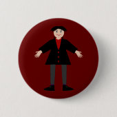 Niedlich Halloween Vampire Button (Vorderseite)