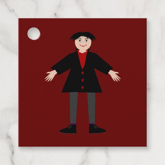 Niedlich Halloween Vampire Custom Geschenkanhänger (Vorderseite)