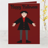 Niedlich Halloween Vampire Custom Karte (Gelbe Blume)