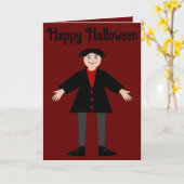 Niedlich Halloween Vampire Custom Karte (Gelbe Blume)