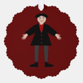 Niedlich Halloween Vampire Custom Ornament Karte (Vorderseite)