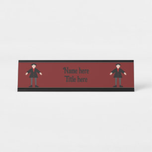 Niedlich Halloween Vampire Custom Schreibtischnamensplakette