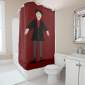 Niedlich Halloween Vampire Duschvorhang (Beispiel)
