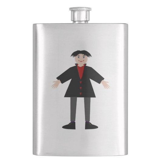 Niedlich Halloween Vampire Flachmann (Vorderseite)