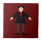 Niedlich Halloween Vampire Fliese (Vorderseite)