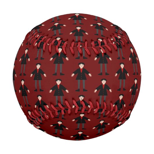 Niedlich Halloween Vampire Gemustert Baseball (Vorderseite)