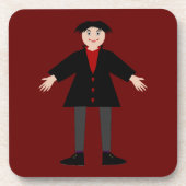 Niedlich Halloween Vampire Getränkeuntersetzer (Vorderseite)