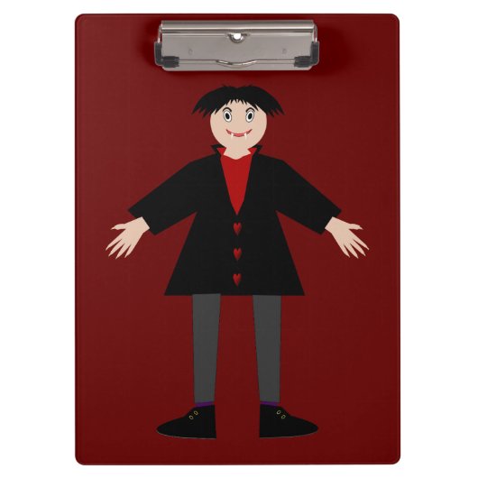 Niedlich Halloween Vampire Klemmbrett (Vorderseite)