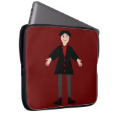 Niedlich Halloween Vampire Laptopschutzhülle (Vorne Rechts)