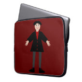Niedlich Halloween Vampire Laptopschutzhülle (Vorderseite Links)