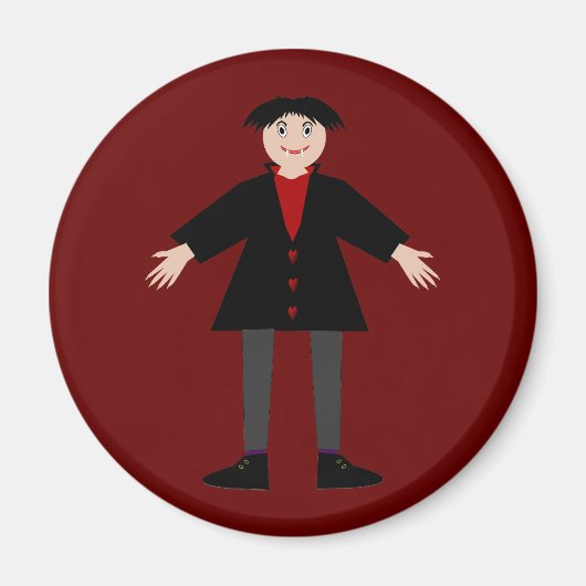 Niedlich Halloween Vampire Magnet (Vorne)