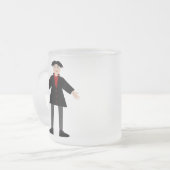 Niedlich Halloween Vampire Mattglastasse (Vorderseite Links)