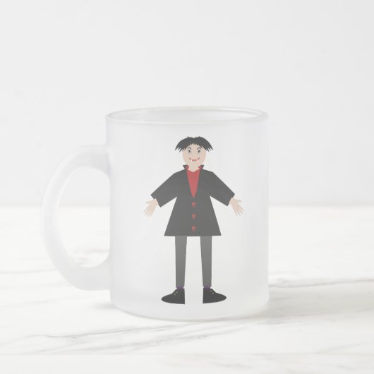 Niedlich Halloween Vampire Mattglastasse (Links)