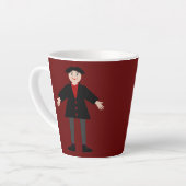 Niedlich Halloween Vampire Milchtasse (Linke Ecke)