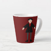 Niedlich Halloween Vampire Milchtasse (Rechte Ecke)