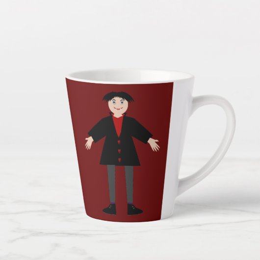 Niedlich Halloween Vampire Milchtasse (Rechts)