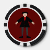 Niedlich Halloween Vampire Pokerchips (Vorderseite)