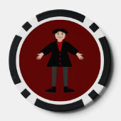 Niedlich Halloween Vampire Pokerchips (Rückseite)