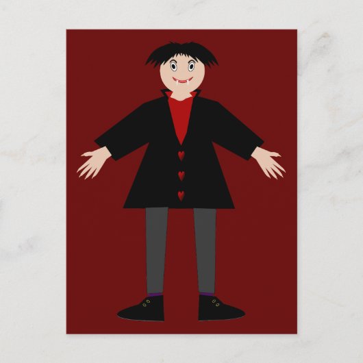 Niedlich Halloween Vampire Postkarte (Vorderseite)