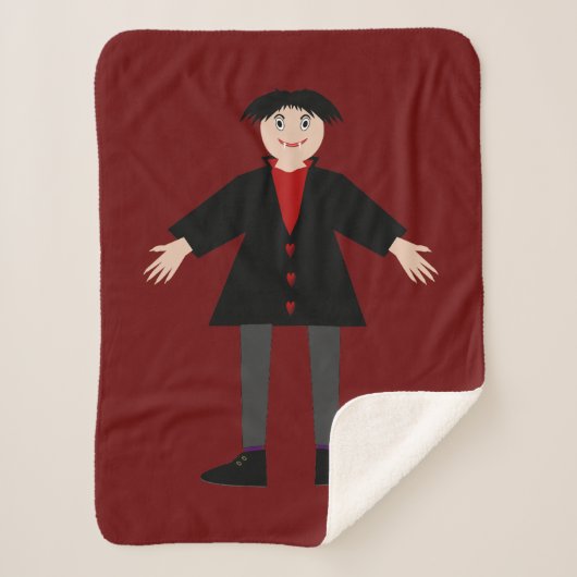 Niedlich Halloween Vampire Sherpadecke (Vorderseite)