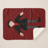 Niedlich Halloween Vampire Sherpadecke (Vorderseite (Horizontal))