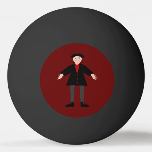 Niedlich Halloween Vampire Tischtennisball (Vorderseite)