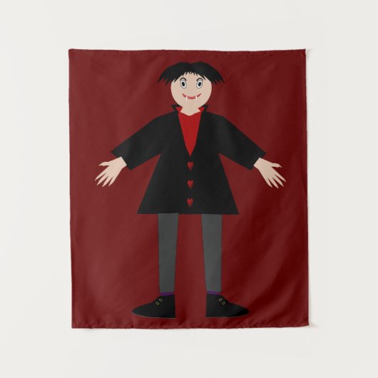 Niedlich Halloween Vampire Wandteppich (Vorderseite)