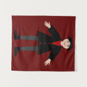 Niedlich Halloween Vampire Wandteppich (Vorderseite (Horizontal))