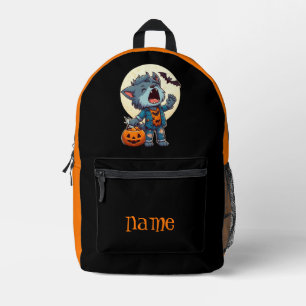 Niedlich, Halloween Werwolf Bedruckter Rucksack