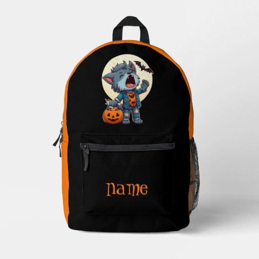 Niedlich, Halloween Werwolf Bedruckter Rucksack (Vorderseite)