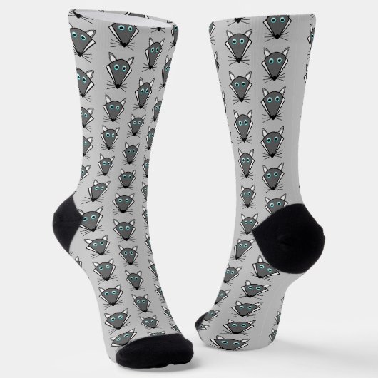 Niedlich Halloween Wolf Gemustert Socken (Gewinkelt)