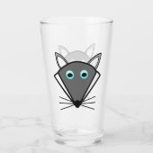 Niedlich Halloween Wolf Glas (Rückseite)