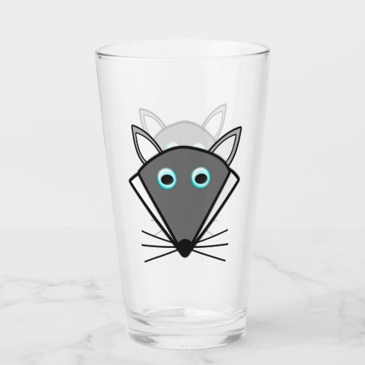Niedlich Halloween Wolf Glas (Rückseite)