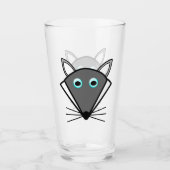 Niedlich Halloween Wolf Glas (Vorderseite)