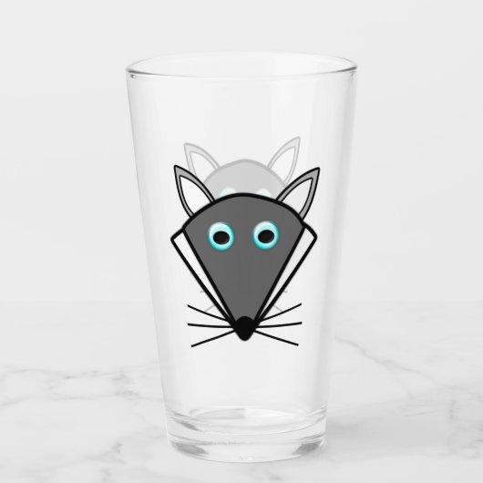 Niedlich Halloween Wolf Glas (Vorderseite)