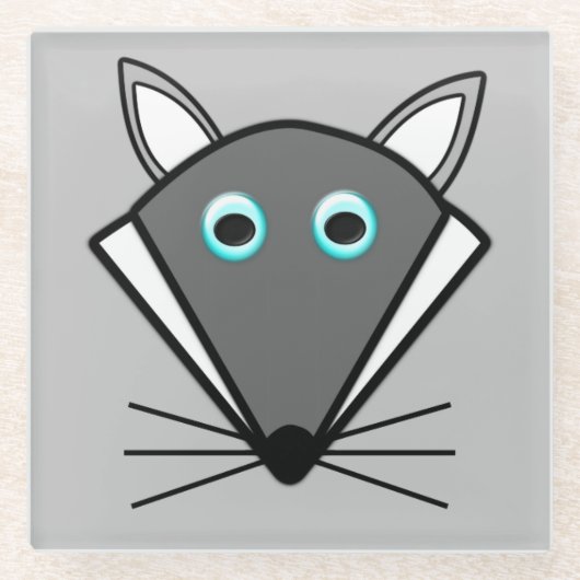 Niedlich Halloween Wolf Glasuntersetzer (Vorderseite)