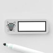 Niedlich Halloween Wolf Namensschild (Beispiel)