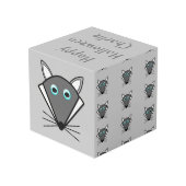 Niedlich Halloween Wolf Personalisiert Würfel (Rückseite Schrägansicht)